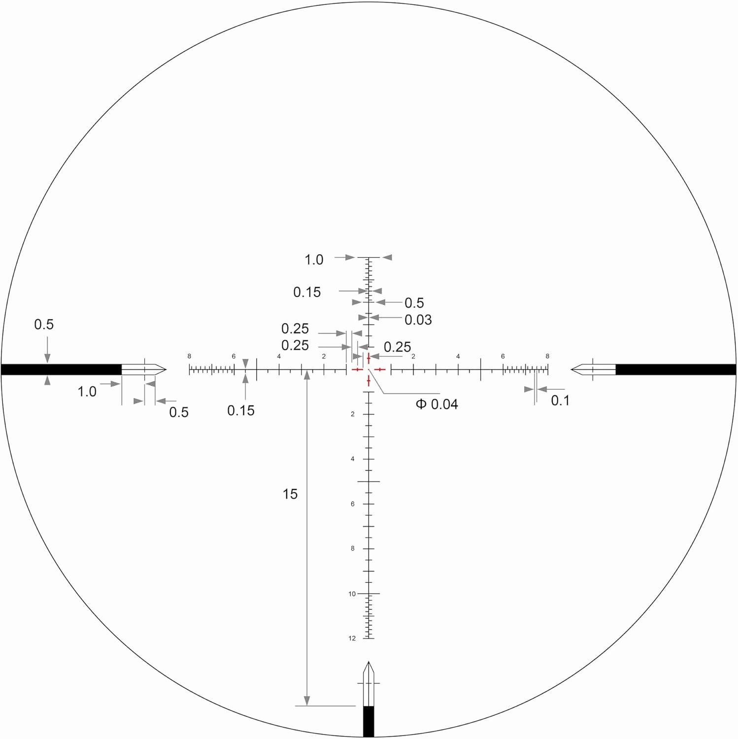 Arken Optics SH4J 6-24X50 Rifle Scope FFP Illuminated Reticle with Zero Stop 34mm Tube