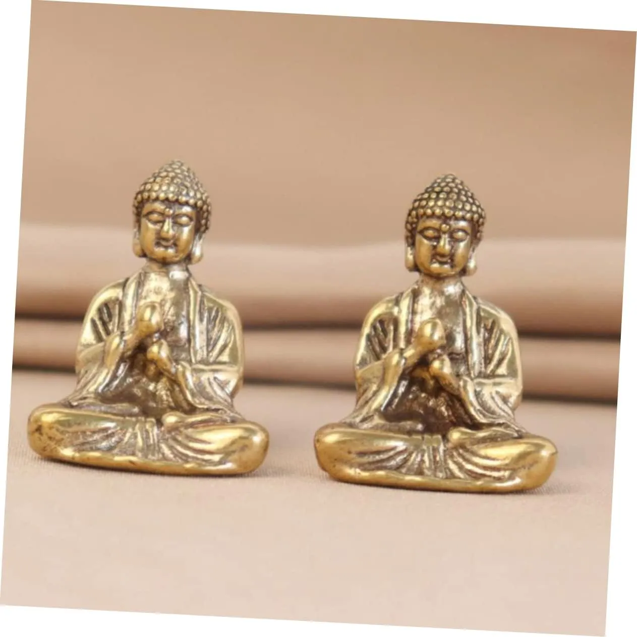 ARTIBETTER 12 Pcs Buddha Decorative Ornaments Mini Buddha Statue Desktop Decoration House Decorations for Home Mini Toy Feng Shui Buddha Meditation Buddha Statues Mini Buddha Adornments Brass