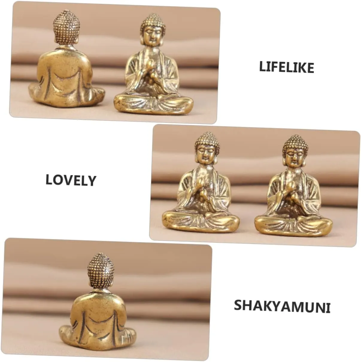ARTIBETTER 12 Pcs Buddha Decorative Ornaments Mini Buddha Statue Desktop Decoration House Decorations for Home Mini Toy Feng Shui Buddha Meditation Buddha Statues Mini Buddha Adornments Brass