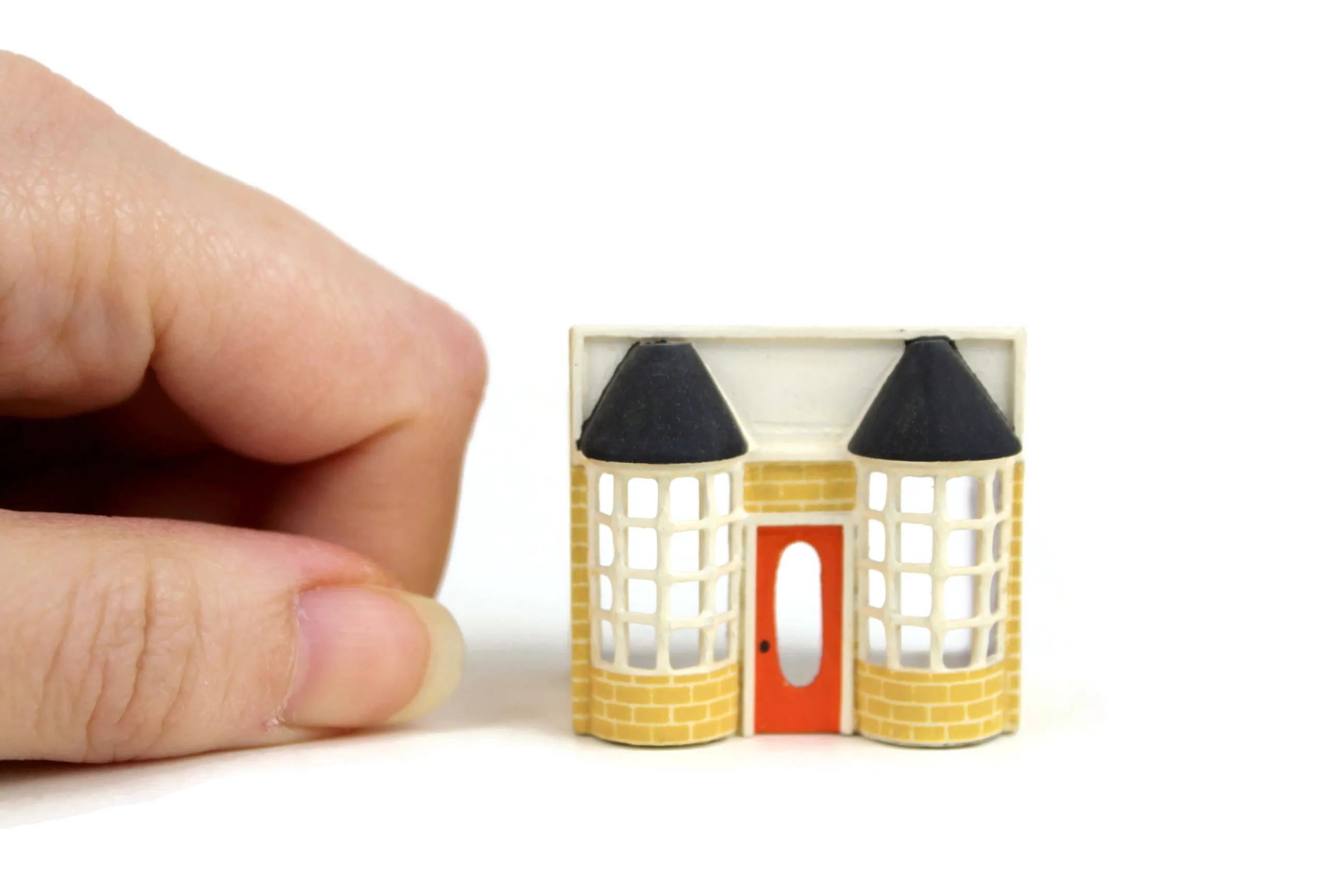 Artisan-Made Vintage 1:144 Miniature Wooden Dollhouse for a Dollhouse Signed by Artist Robert Street