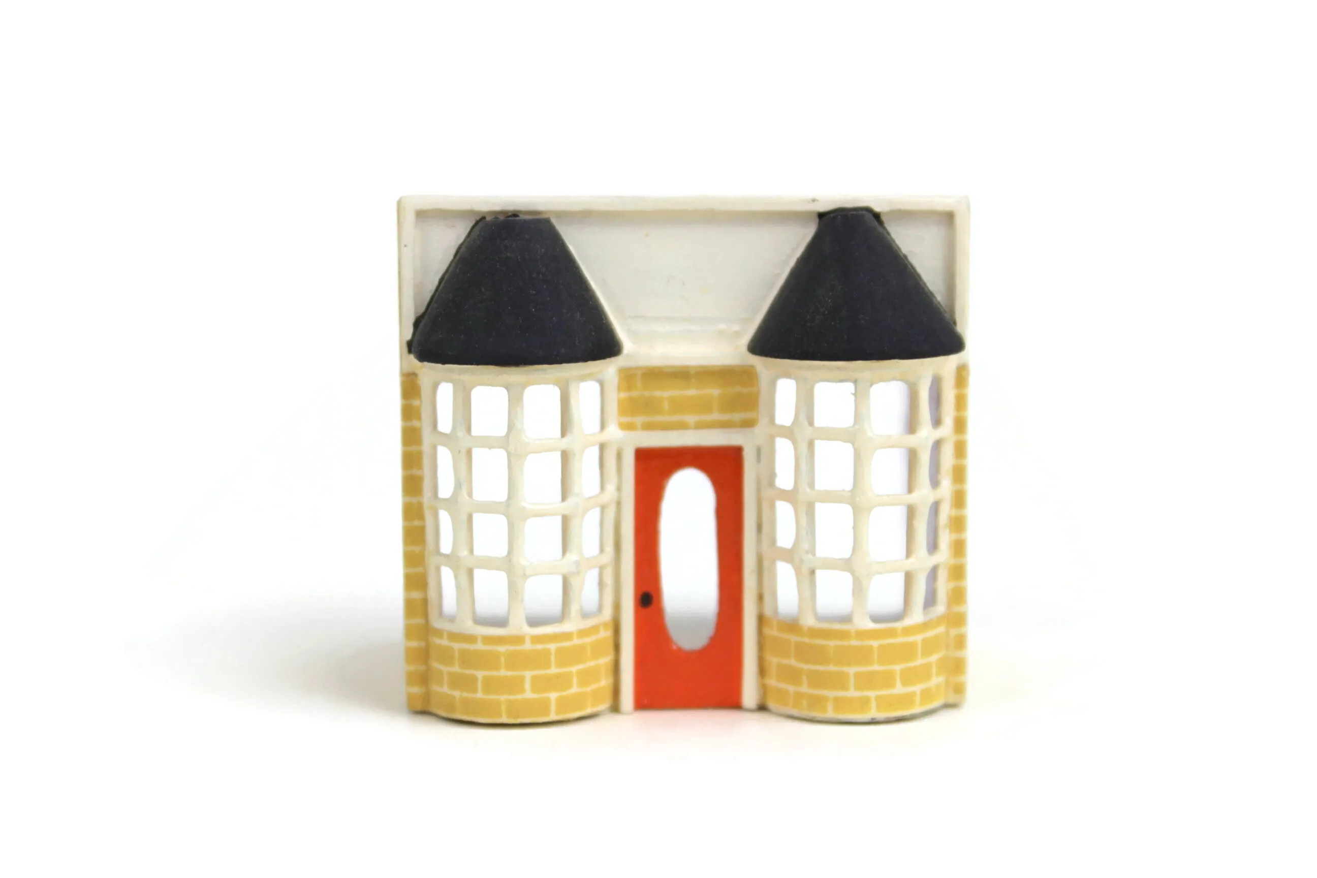 Artisan-Made Vintage 1:144 Miniature Wooden Dollhouse for a Dollhouse Signed by Artist Robert Street