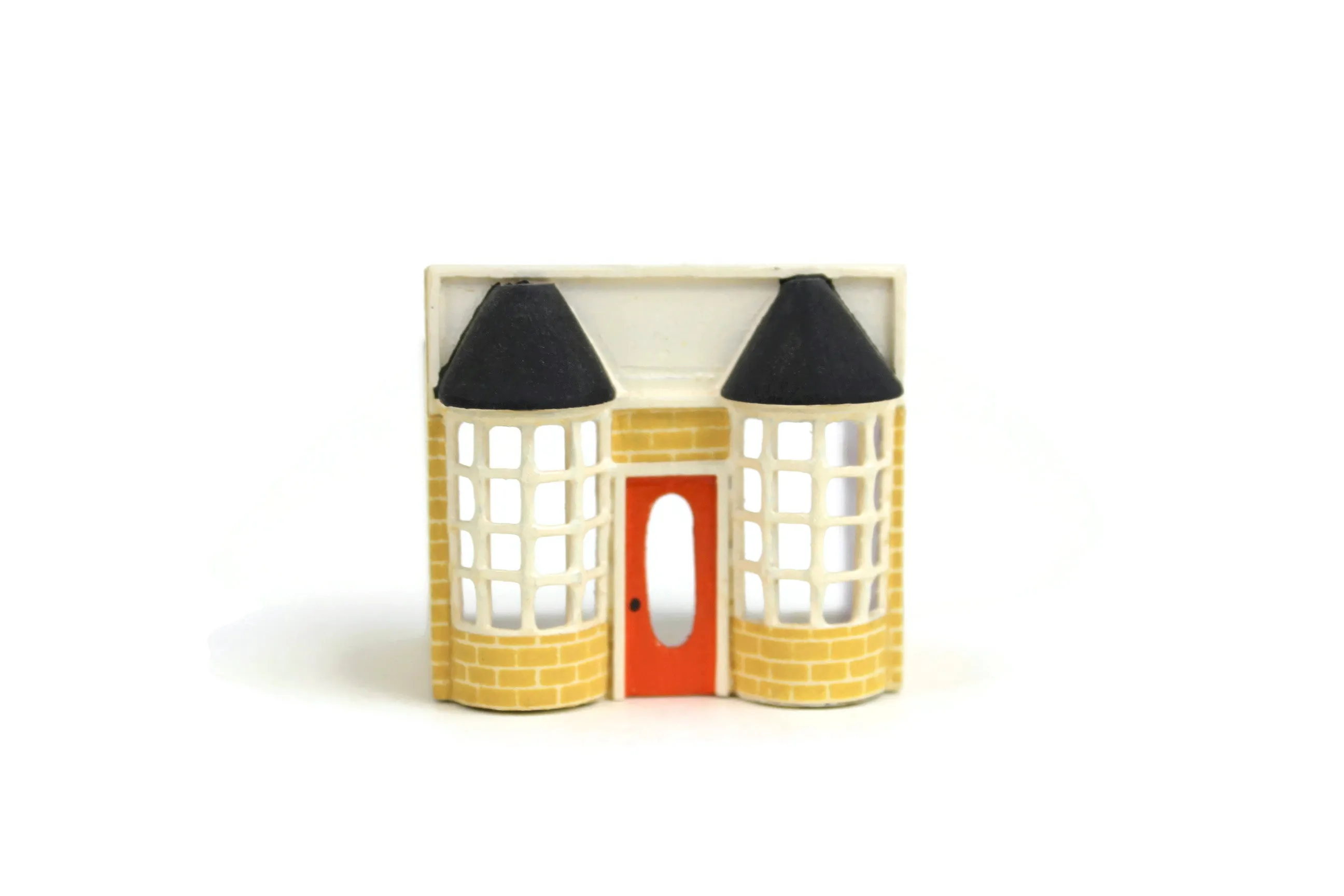 Artisan-Made Vintage 1:144 Miniature Wooden Dollhouse for a Dollhouse Signed by Artist Robert Street