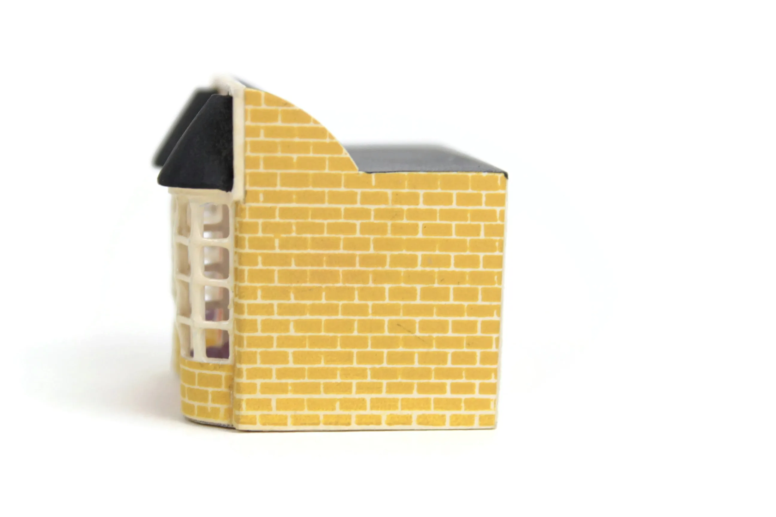 Artisan-Made Vintage 1:144 Miniature Wooden Dollhouse for a Dollhouse Signed by Artist Robert Street