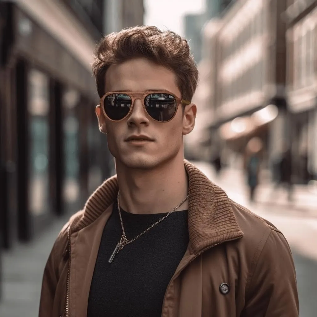 Aviator Wood Polarized Sunglasses - Cool Style Wooden Sun Glasses with Bamboo Case for Men and Women Perfect Gifts
