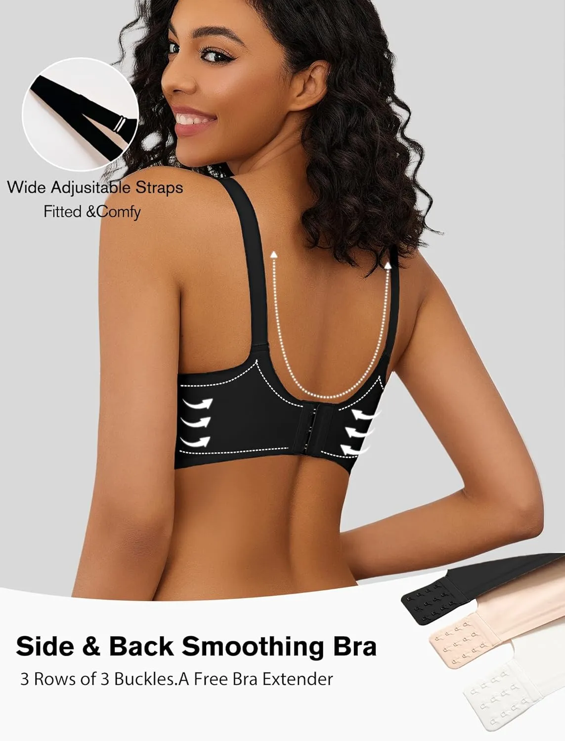 Avidlove Wireless Bras for Women Comfy Seamless Bra No Underwire Bras Full Coverage Bralettes Soft Comfortable Everyday Bra