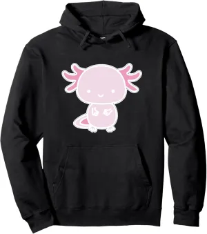 Axolotl Inside Pocket Watching You, Walking Fish Axolotl Pullover Hoodie