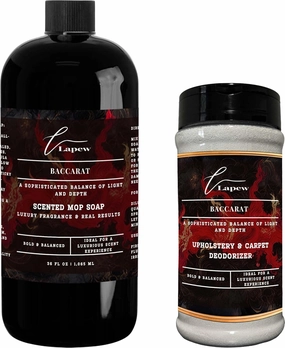 Baccarat Bundle – Carpet Deodorizer Powder & Scented Mop Soap Set – Odor Eliminator for Pet-Friendly Homes