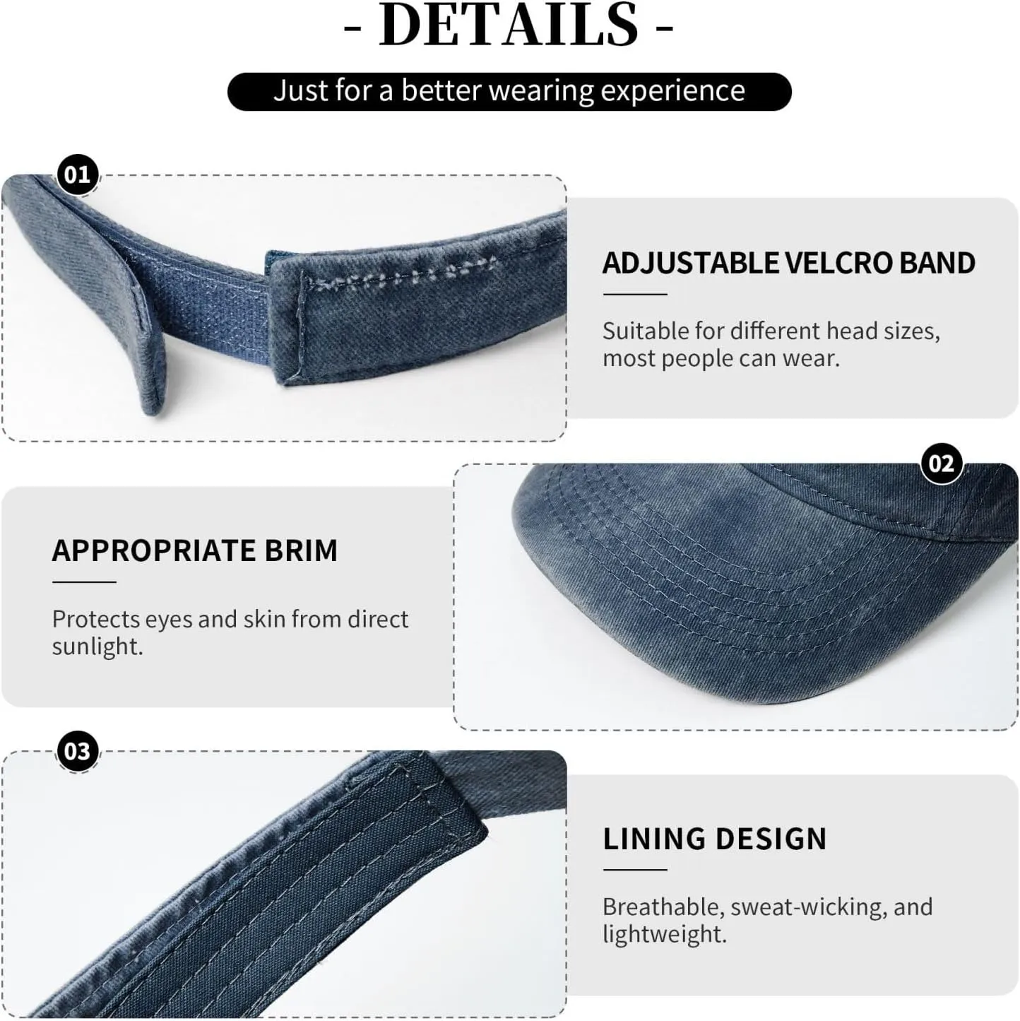 Badlands National Park Sun Visor Hats for Women Men Adjustable Sports Sun Hats Cotton Golf Cap