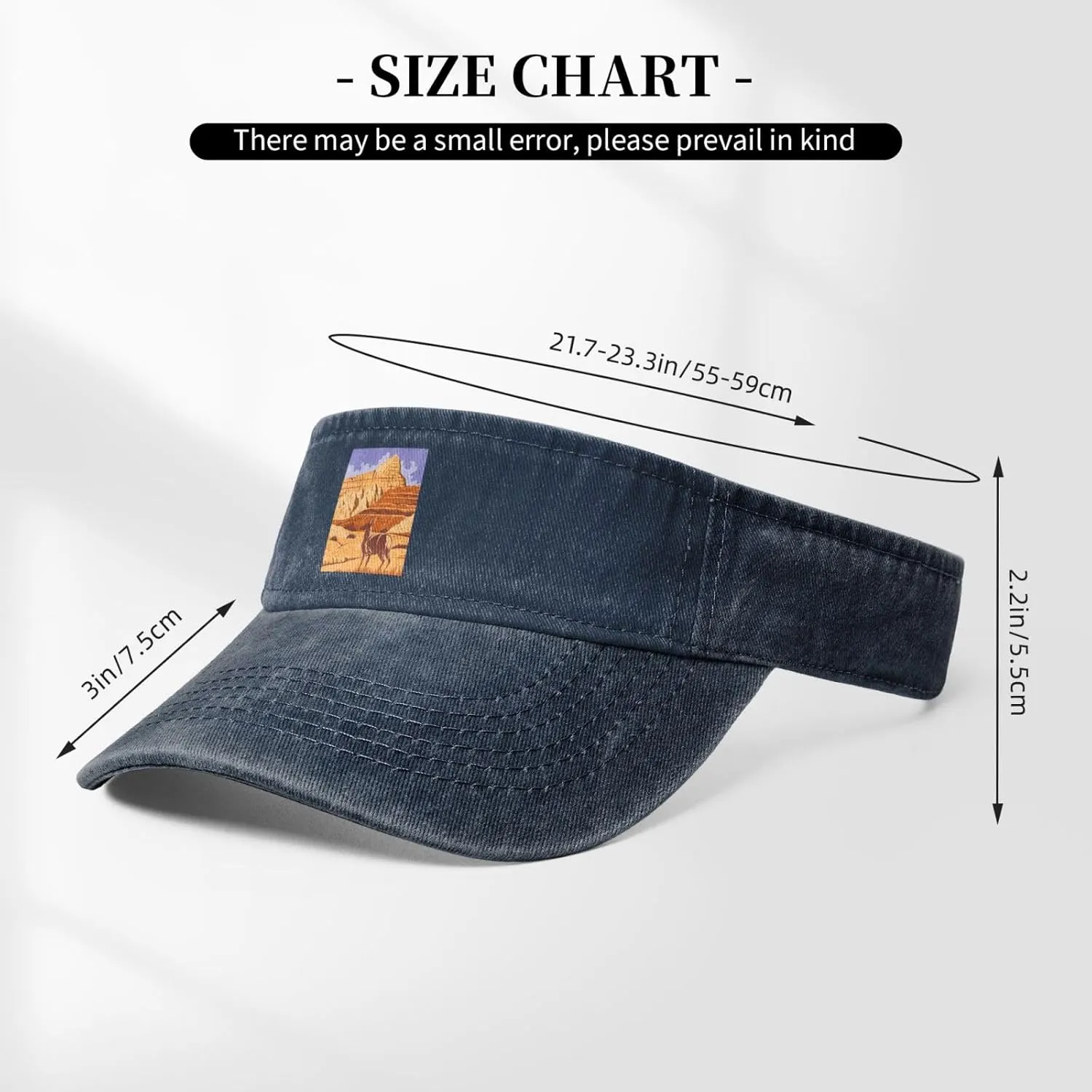 Badlands National Park Sun Visor Hats for Women Men Adjustable Sports Sun Hats Cotton Golf Cap