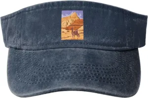 Badlands National Park Sun Visor Hats for Women Men Adjustable Sports Sun Hats Cotton Golf Cap