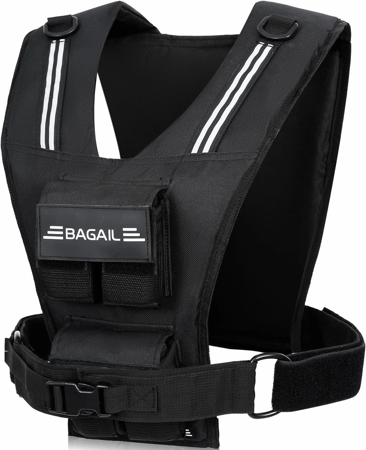 BAGAIL Adjustable Weighted Vest for Men & Women - 20lbs/30lbs/40lbs Removable Iron Weights, Heavy Duty Fitness Vest for Strength Training, Walking Running, Home Workouts