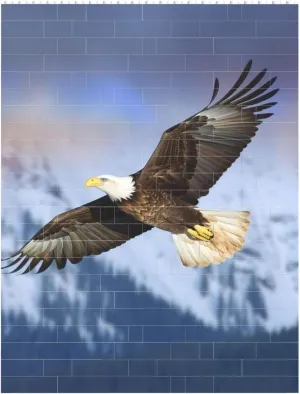Bald Eagle Flying Building Block Puzzle Personalized Building Bricks for Adults Square Shaped Block Puzzle Building Brick Block Puzzles Valentine's Day Gifts for Home Decor Brick Puzzle