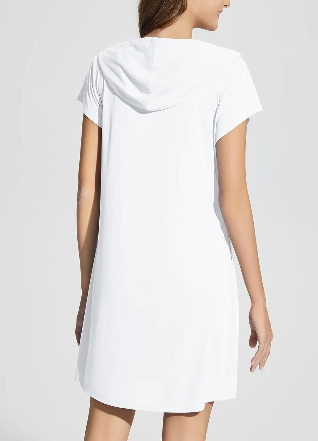 baleaf Women's Short Sleeve UPF 50  Cover Up with Pockets Quick Dry Beach Coverups Sun Protection Swimwear