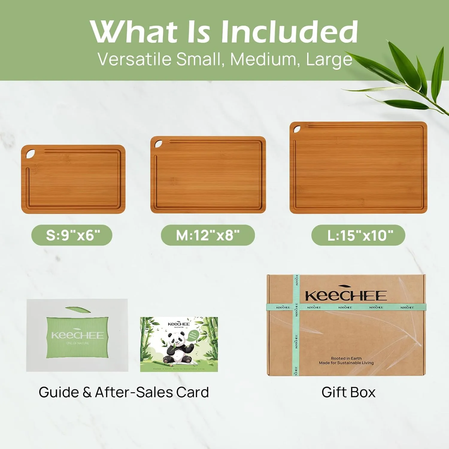Bamboo Cutting Board, Durable Wood Cutting Boards for Kitchen with Deep Juice Grooves & Built-in Handles, Ideal Charcuterie & Chopping for Meat, Vegetables and Fruits Ideas Kitchen Gift for Home Cooks