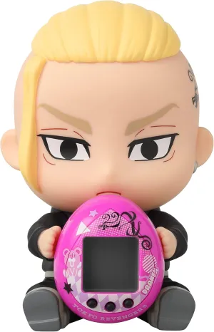 Bandai Tamagotchi Tokyo Revengers Draken Version with Hugmy Figure | 4 cm Virtual Pet Based on Tokyo Revengers Manga and Anime with Collectable Draken Hugmy Anime Merch | 90s Kids Toys