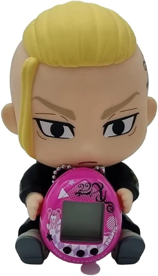 Bandai Tamagotchi Tokyo Revengers Draken Version with Hugmy Figure | 4 cm Virtual Pet Based on Tokyo Revengers Manga and Anime with Collectable Draken Hugmy Anime Merch | 90s Kids Toys