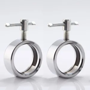Barbell Collars,Pair of Quick Release Stainless Steel 2 inch Olympic Weight Bar Plate Locks Collar Clips Barbell clamp for Fitness Workout Weightlifting Training