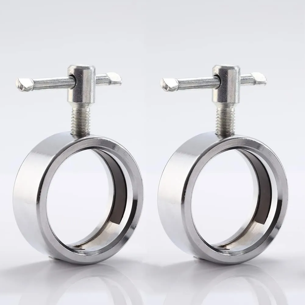 Barbell Collars,Pair of Quick Release Stainless Steel 2 inch Olympic Weight Bar Plate Locks Collar Clips Barbell clamp for Fitness Workout Weightlifting Training