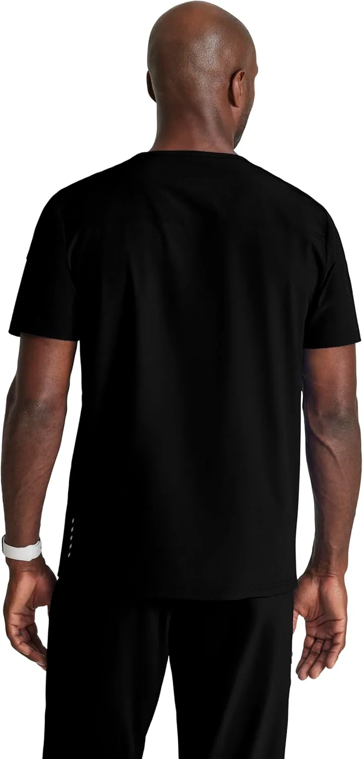 BARCO One Velocity Scrub Top for Men - V-Neck Medical Top, Eco-Friendly Fabric, 4-Way Stretch Men's Scrub Top