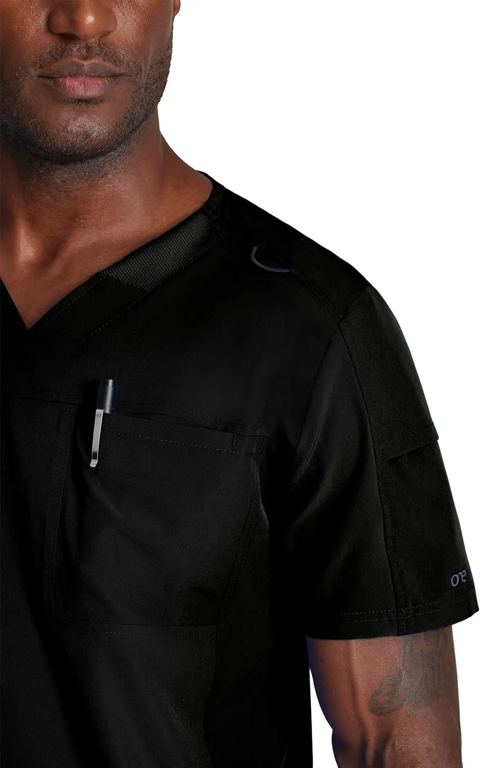 BARCO One Velocity Scrub Top for Men - V-Neck Medical Top, Eco-Friendly Fabric, 4-Way Stretch Men's Scrub Top
