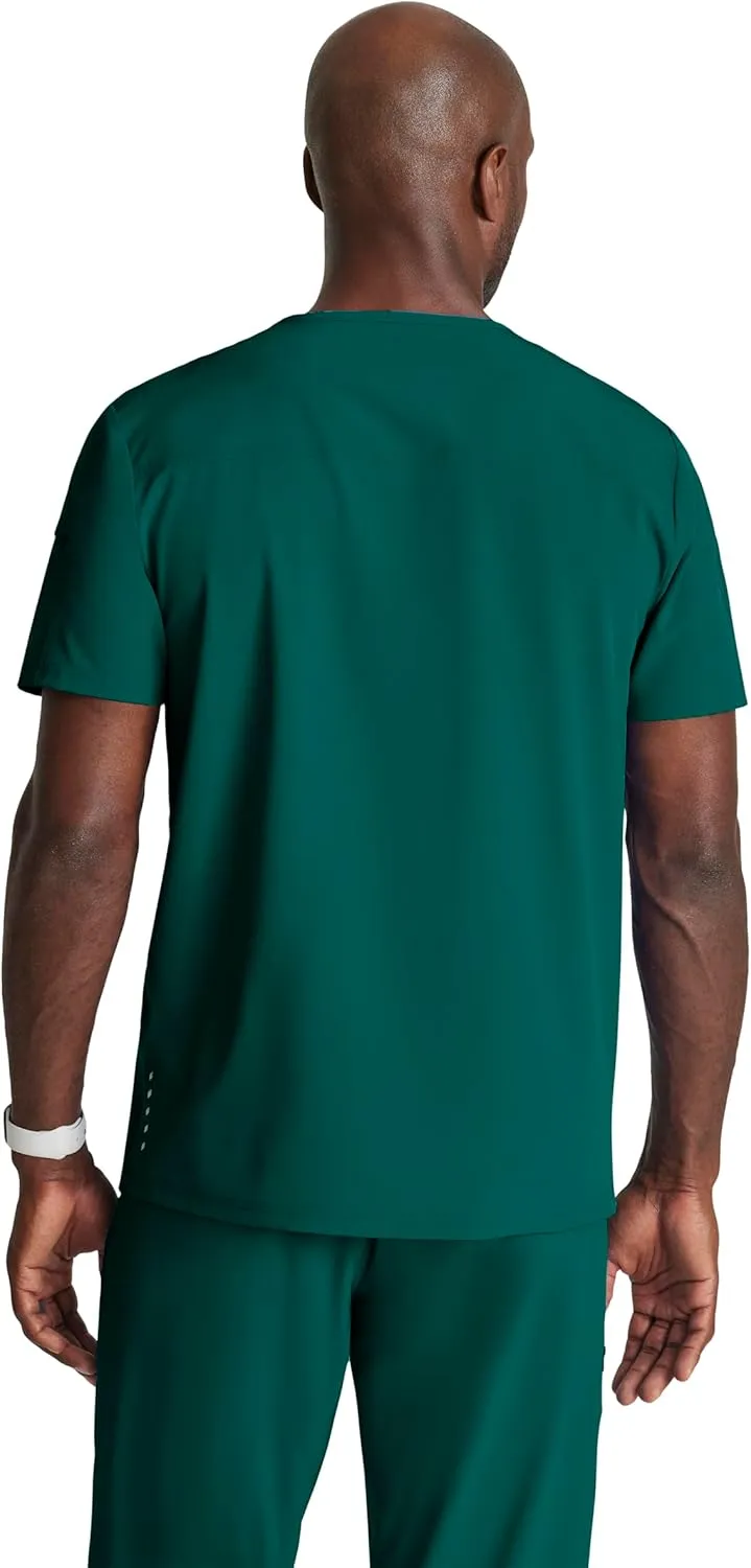 BARCO One Velocity Scrub Top for Men - V-Neck Medical Top, Eco-Friendly Fabric, 4-Way Stretch Men's Scrub Top