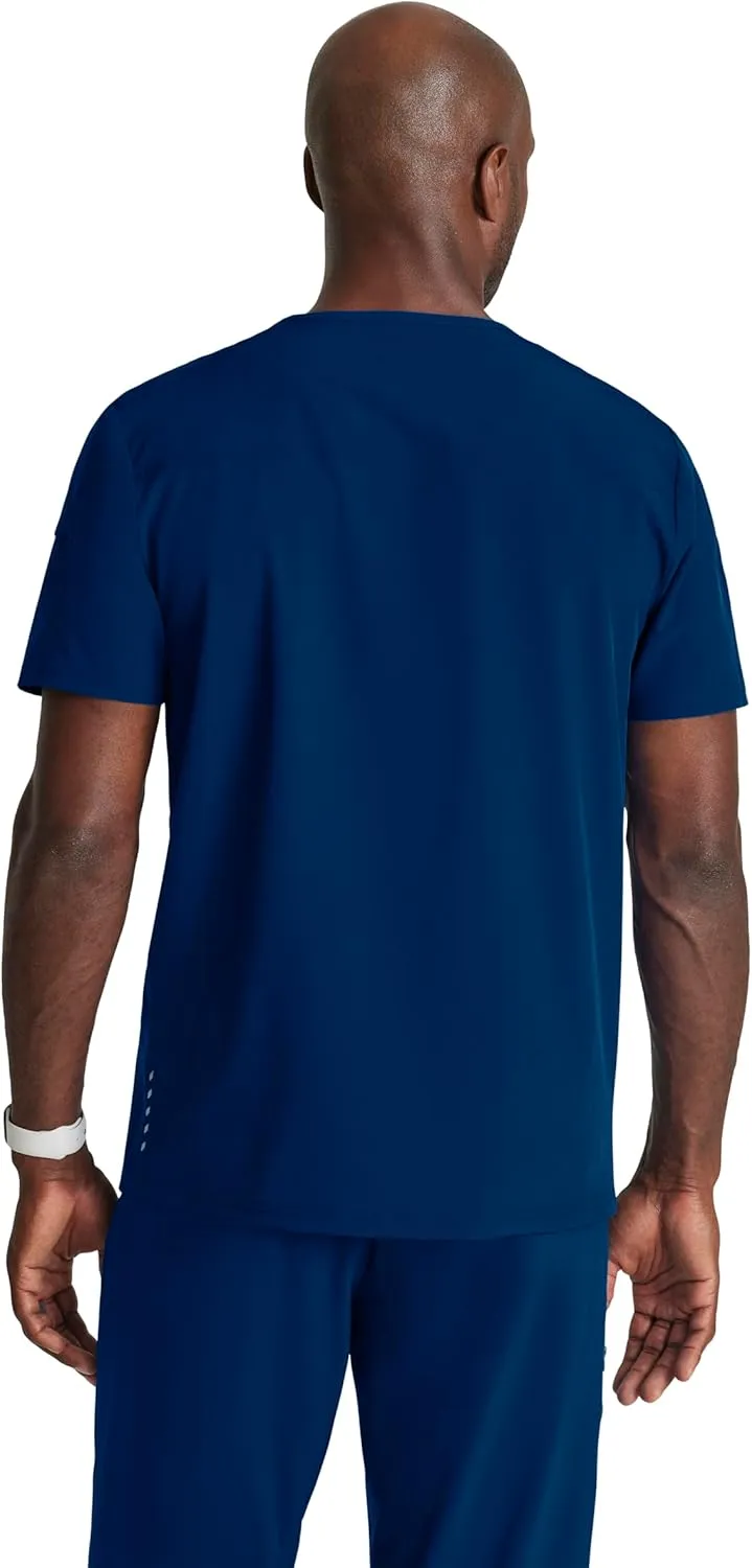 BARCO One Velocity Scrub Top for Men - V-Neck Medical Top, Eco-Friendly Fabric, 4-Way Stretch Men's Scrub Top