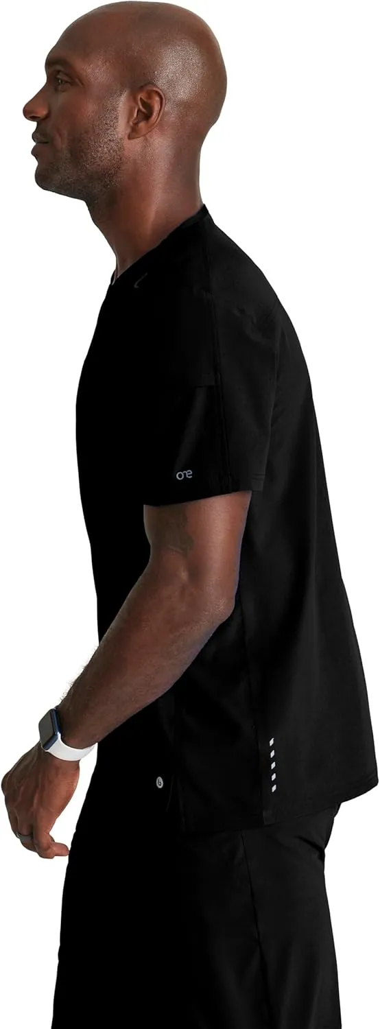 BARCO One Velocity Scrub Top for Men - V-Neck Medical Top, Eco-Friendly Fabric, 4-Way Stretch Men's Scrub Top