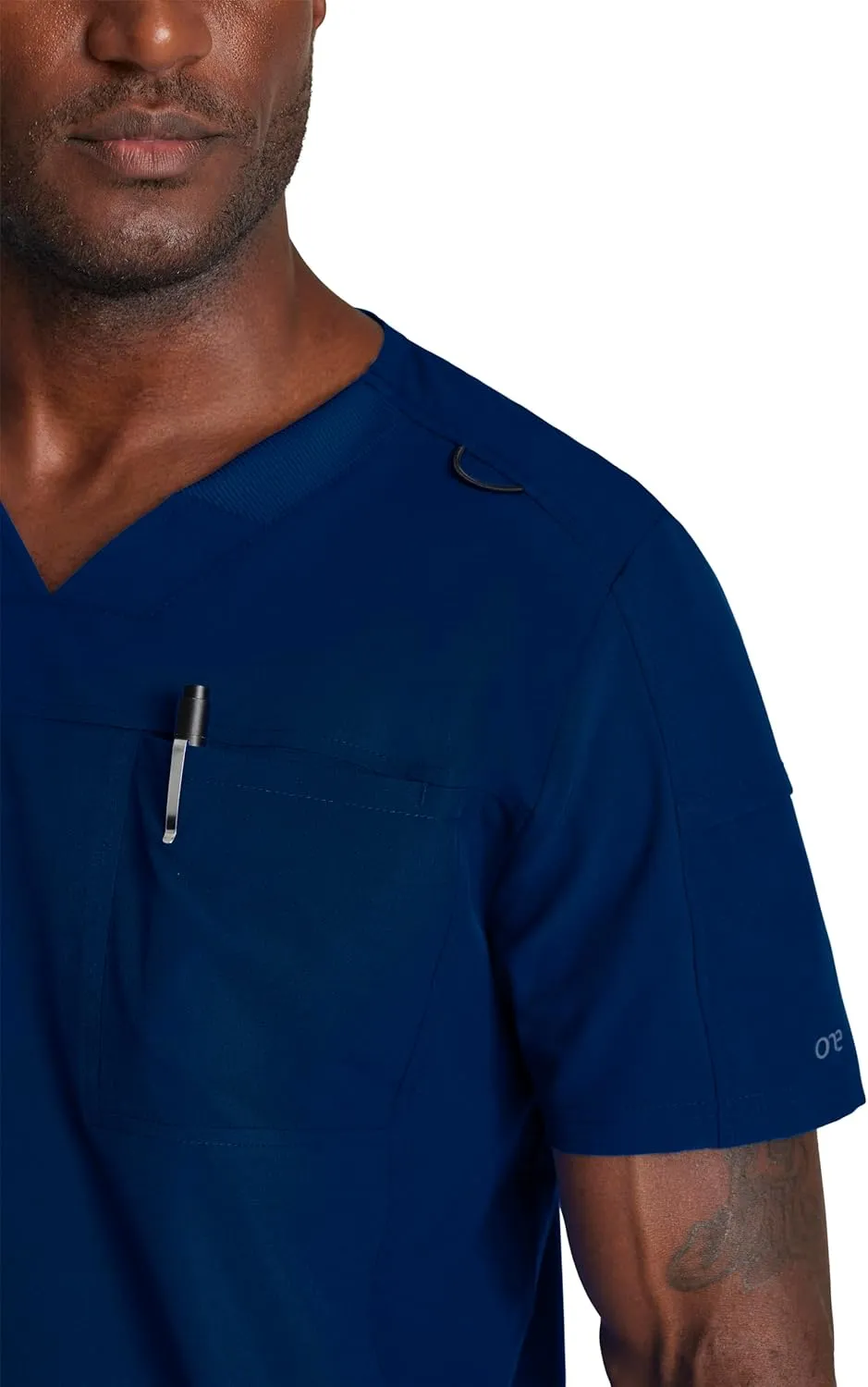 BARCO One Velocity Scrub Top for Men - V-Neck Medical Top, Eco-Friendly Fabric, 4-Way Stretch Men's Scrub Top