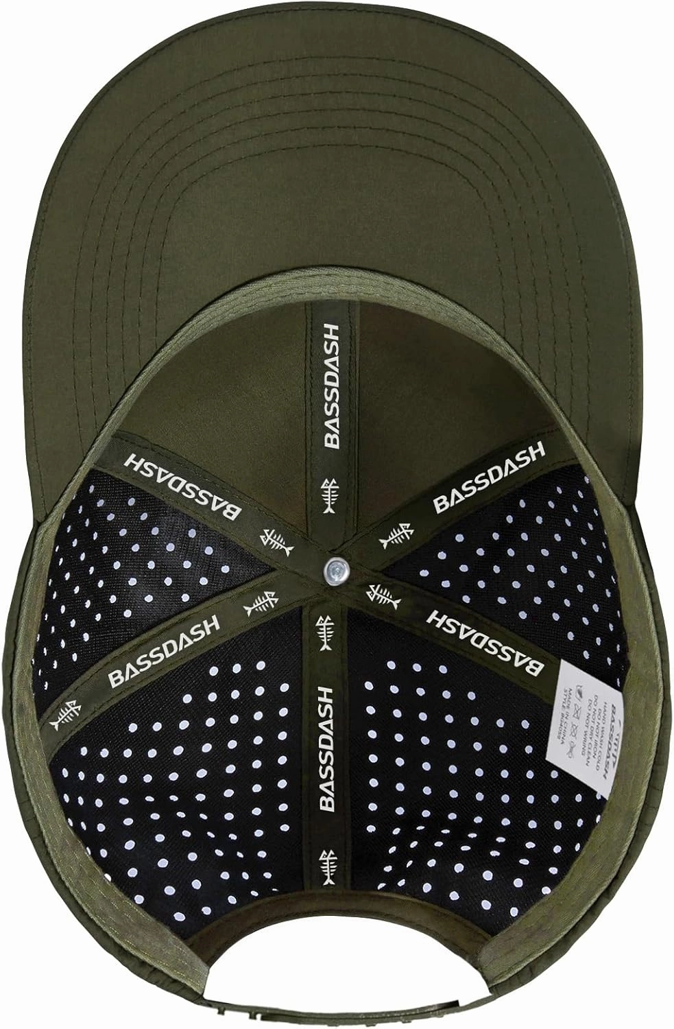 BASSDASH UPF 50  Quick Dry Baseball Cap Water Resistant Laser Cut Mesh Snapback Hat for Men Women Fishing Hiking FH14