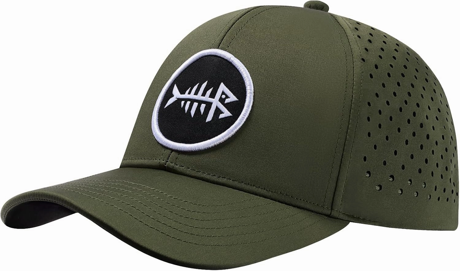 BASSDASH UPF 50  Quick Dry Baseball Cap Water Resistant Laser Cut Mesh Snapback Hat for Men Women Fishing Hiking FH14