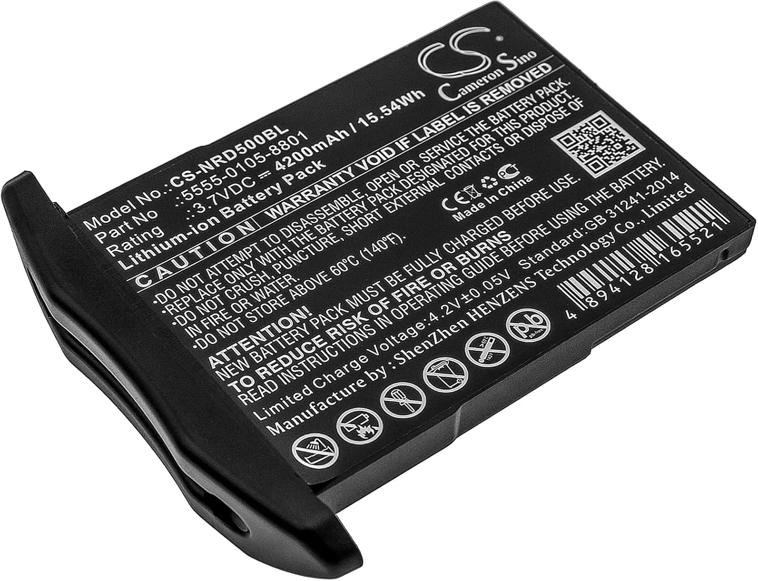 Battery Compatible with NCR Orderman NCR Orderman 5, Part Number: 5555-0105-8801, 3800mAh