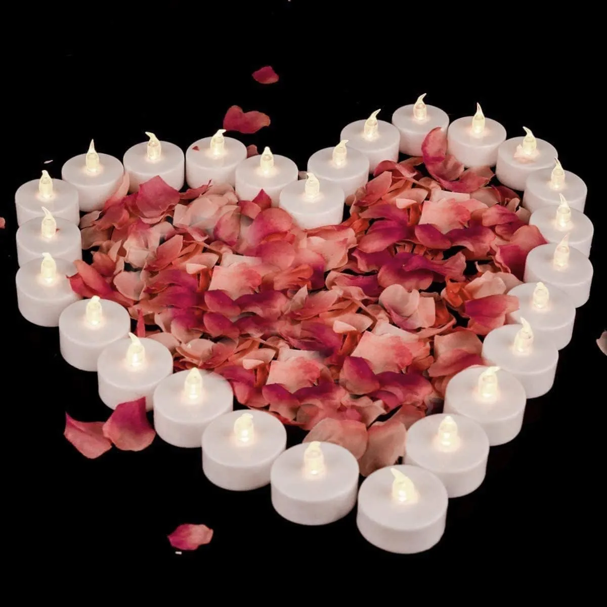 Battery Operated Tea Lights with Remote, Flickering Flameless Candle with Timer,24Pack Realistic Votive Led Electric Tealights,Last for 400 Hours,for Weddings Party Decor(Warm White)