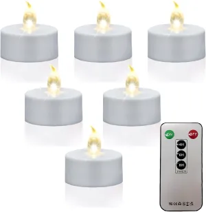 Battery Operated Tea Lights with Remote, Flickering Flameless Candle with Timer,24Pack Realistic Votive Led Electric Tealights,Last for 400 Hours,for Weddings Party Decor(Warm White)