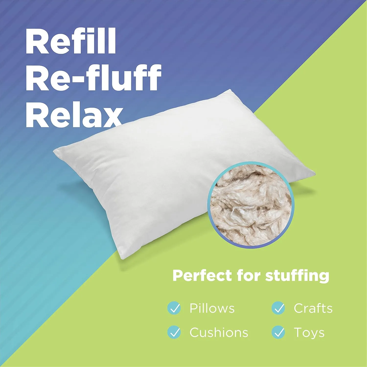 Bean Products Premium Kapok Fill | 5 lbs | 100% Organic Kapok Fiber | Chemical Free and Hypoallergenic | Perfect for Pillows, Pet Beds, Couches & More | Made in USA