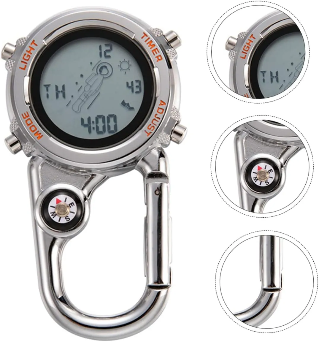 BESPORTBLE Mountain Watch Watches for Men Hand Watch for Men Pocket Chain Sports Watch Clip Digital Sports Back for