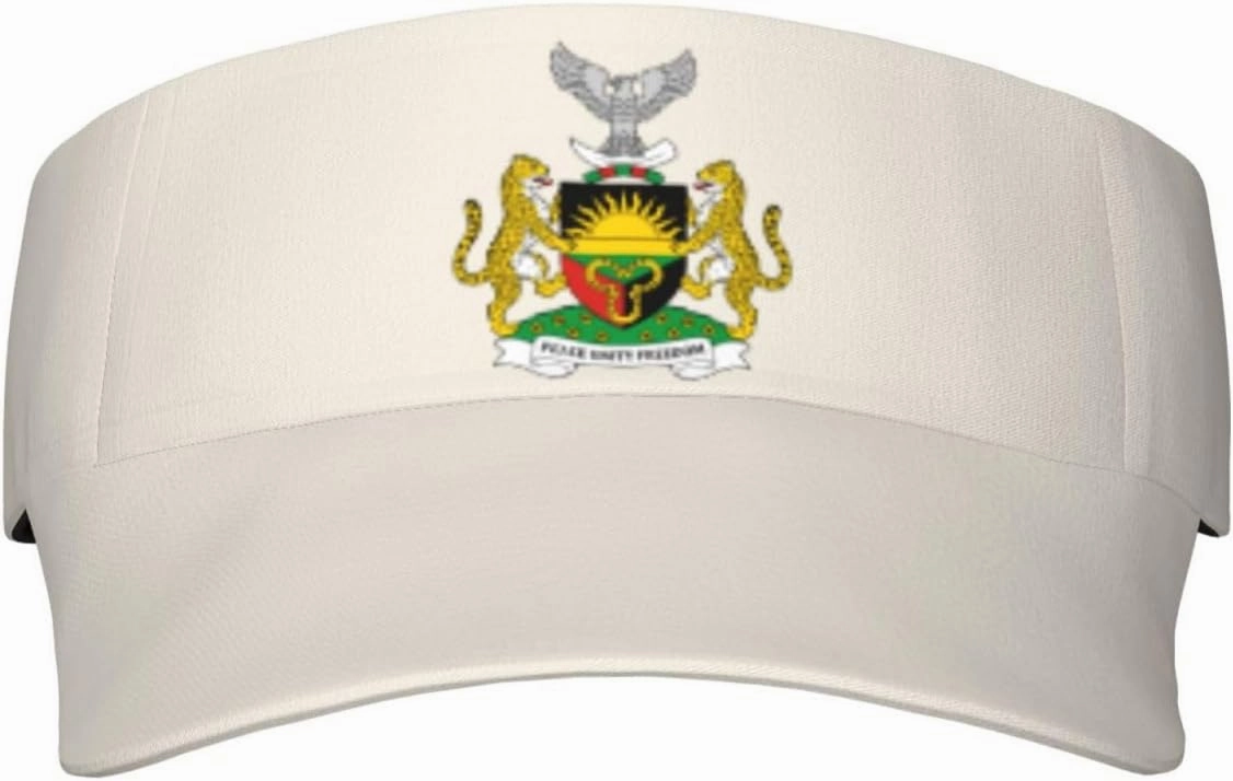 Biafra Coat of Arms Adult Sun Visor Cap - UV Protection, Breathable, Adjustable, Sports & Outdoor Hat Black
