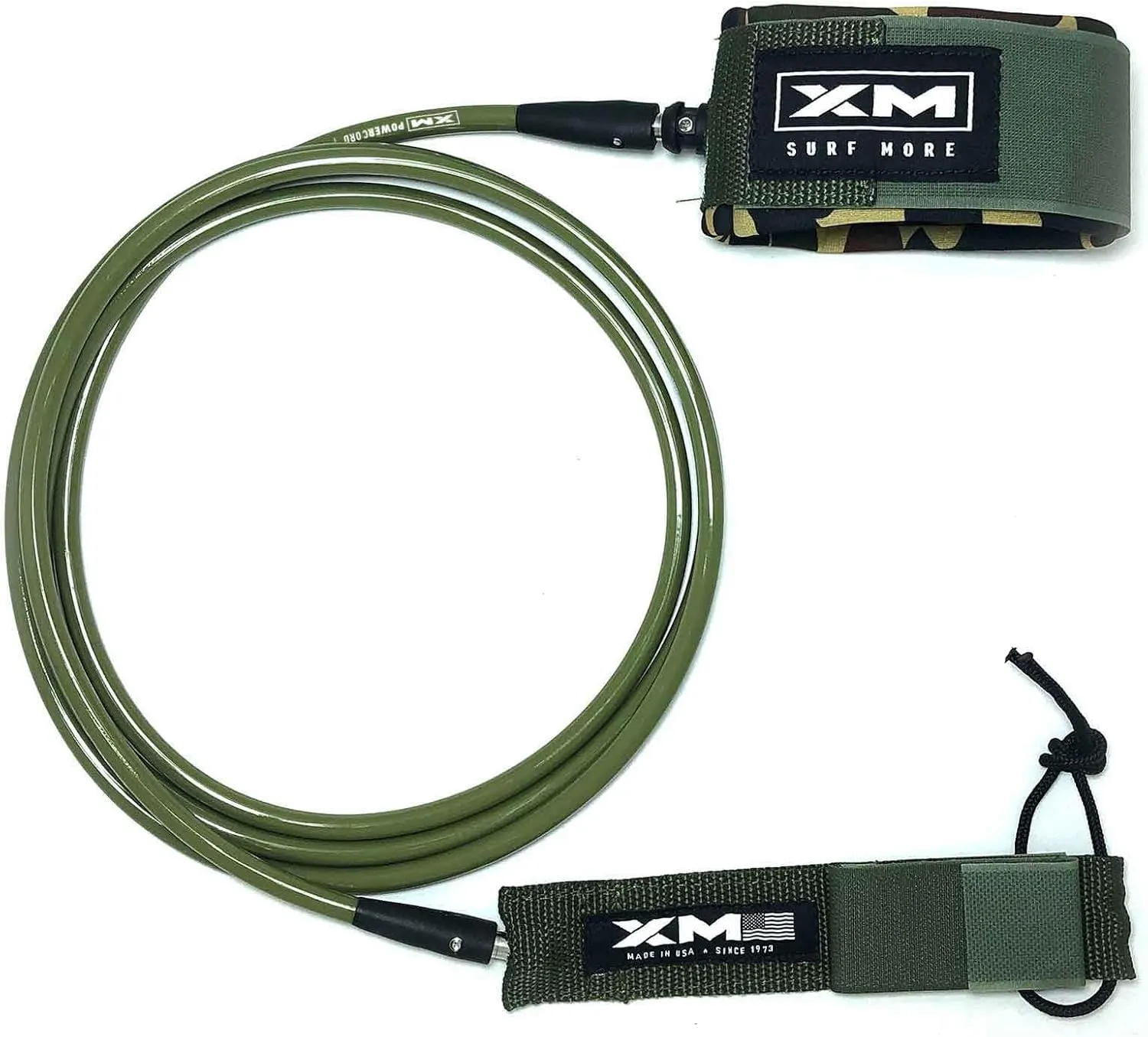 Big Wave Premium Surfboard Leash, 5/6/7/8/9/10/12/15ft Lengths, Big Wave (.313in) Cord Thickness, Many Colors, Key Pocket, Unbreakable Swivels, Detachable Railsaver, Made in USA