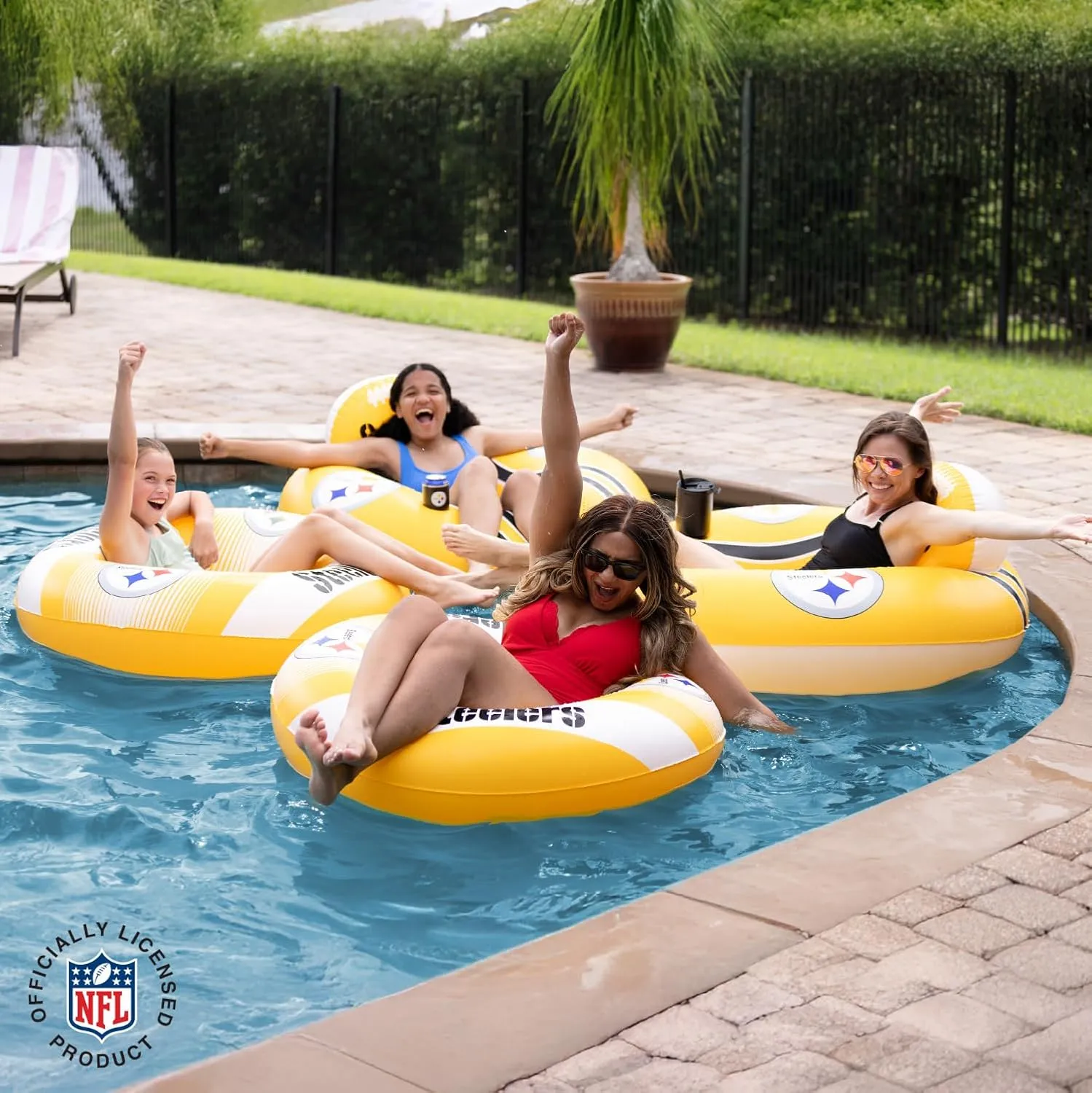 BigMouth 36” Inflatable Pool Floats Officially Licensed NFL Fan Gear Merchandise Inner Tube for Adults and Teens