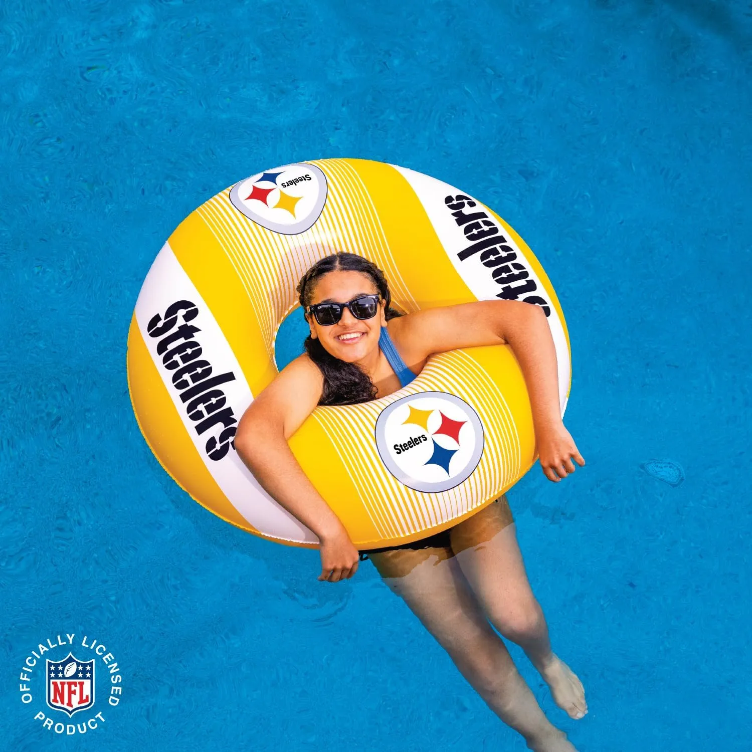 BigMouth 36” Inflatable Pool Floats Officially Licensed NFL Fan Gear Merchandise Inner Tube for Adults and Teens