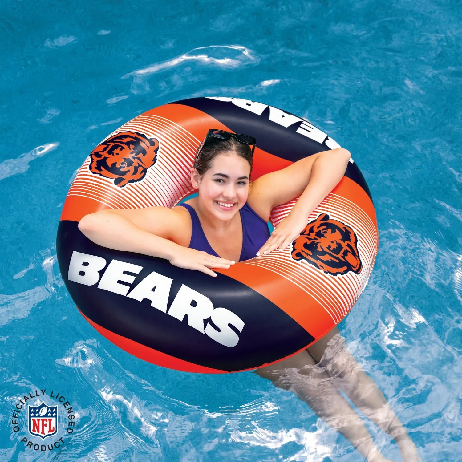 BigMouth 36” Inflatable Pool Floats Officially Licensed NFL Fan Gear Merchandise Inner Tube for Adults and Teens