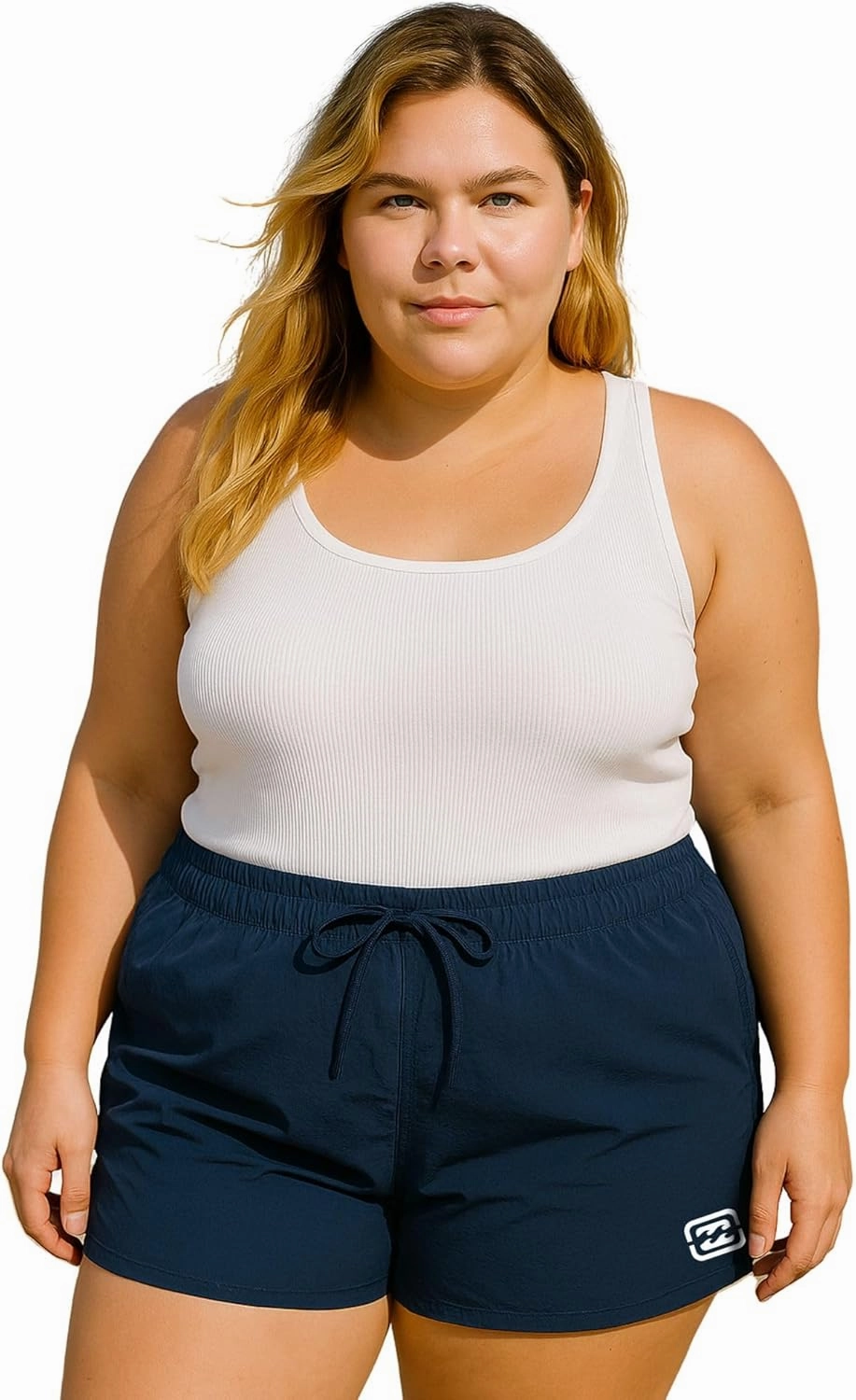 Billabong Plus Size Swim Shorts - (XL-4X) Quick Dry Beach Swim Board Shorts for Women