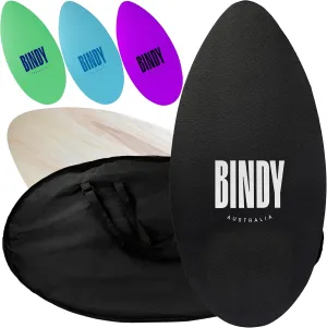 BINDY Australia Skimboard for Beach Kids with Storage Travel Bag - 41” Beginner to Intermediate Wooden Skim Board - Kids Beach Skim Boards for Beginners Durable, Lightweight Wood Body Board with EVA Grip Pad