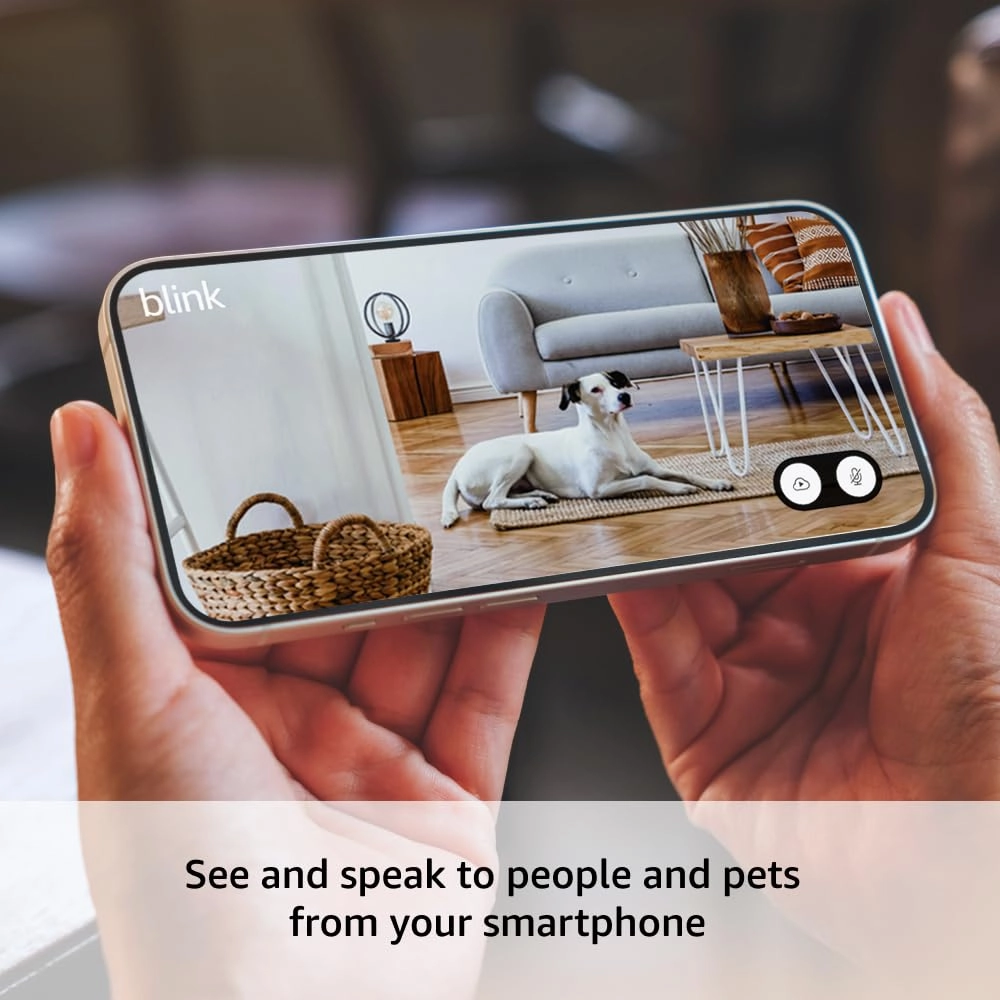Blink Mini 2 (Newest Model) — Home Security & Pet Camera(s) with HD video, color night view, motion detection, two-way audio, and built-in spotlight — 1 camera (Black)