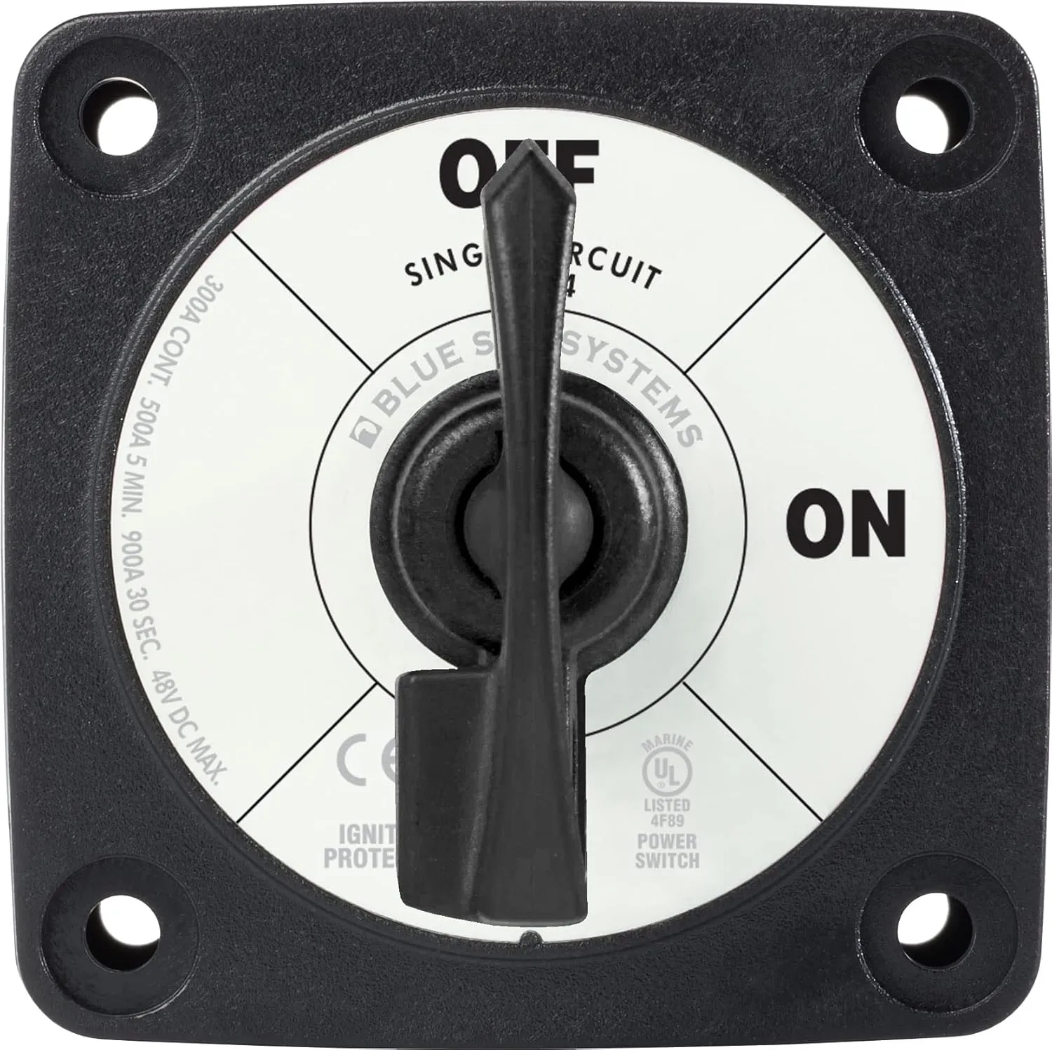 Blue Sea Systems 6004200 m-Series Battery Switch ON/OFF Locking, Black