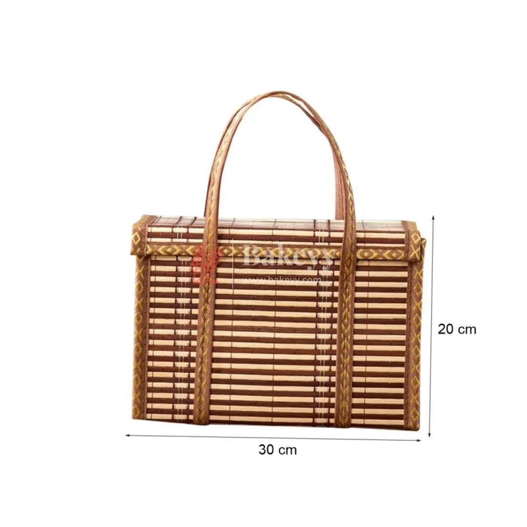 Blue Wooden baskets, handmade wicker basket