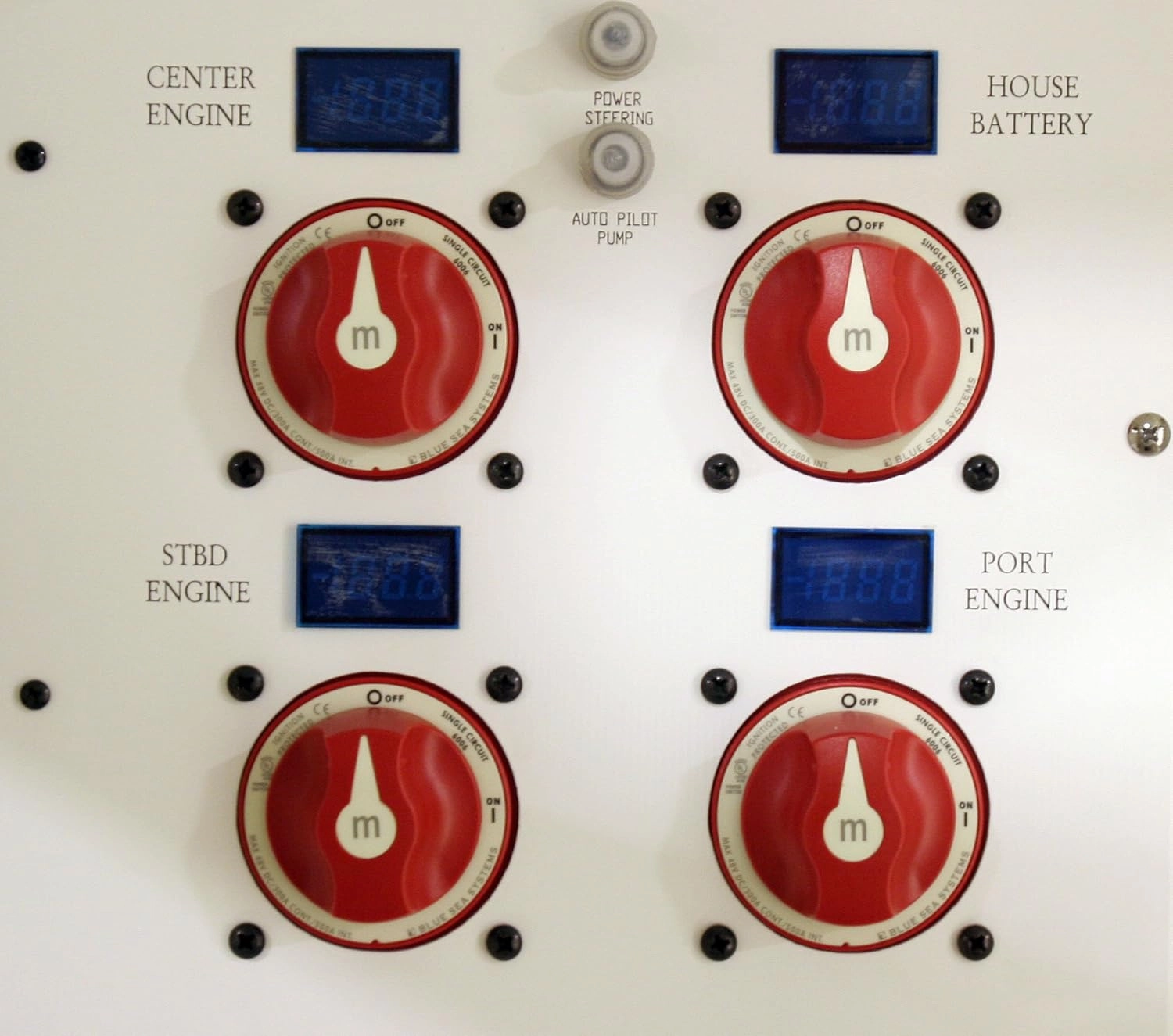 Blue Sea Systems 6006 m-Series Battery Switch ON/OFF with Knob, Red