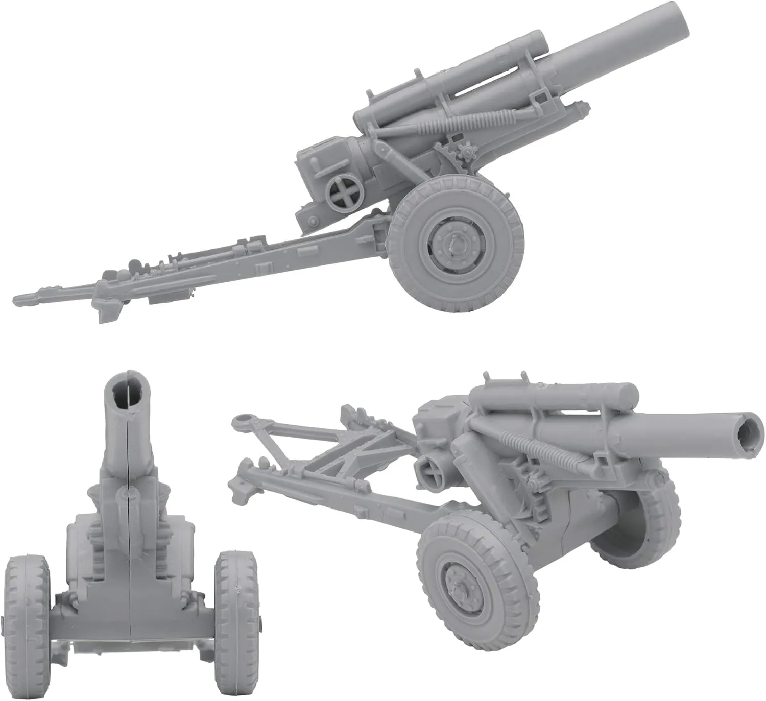 BMC Classic Marx Military Howitzers - Gray 3pc Plastic Army Men Field Artillery