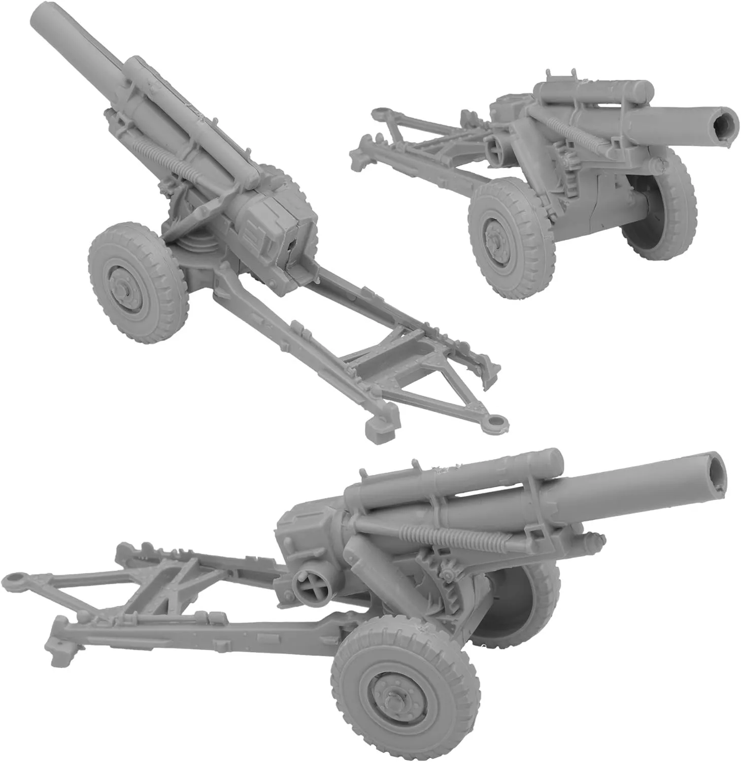 BMC Classic Marx Military Howitzers - Gray 3pc Plastic Army Men Field Artillery