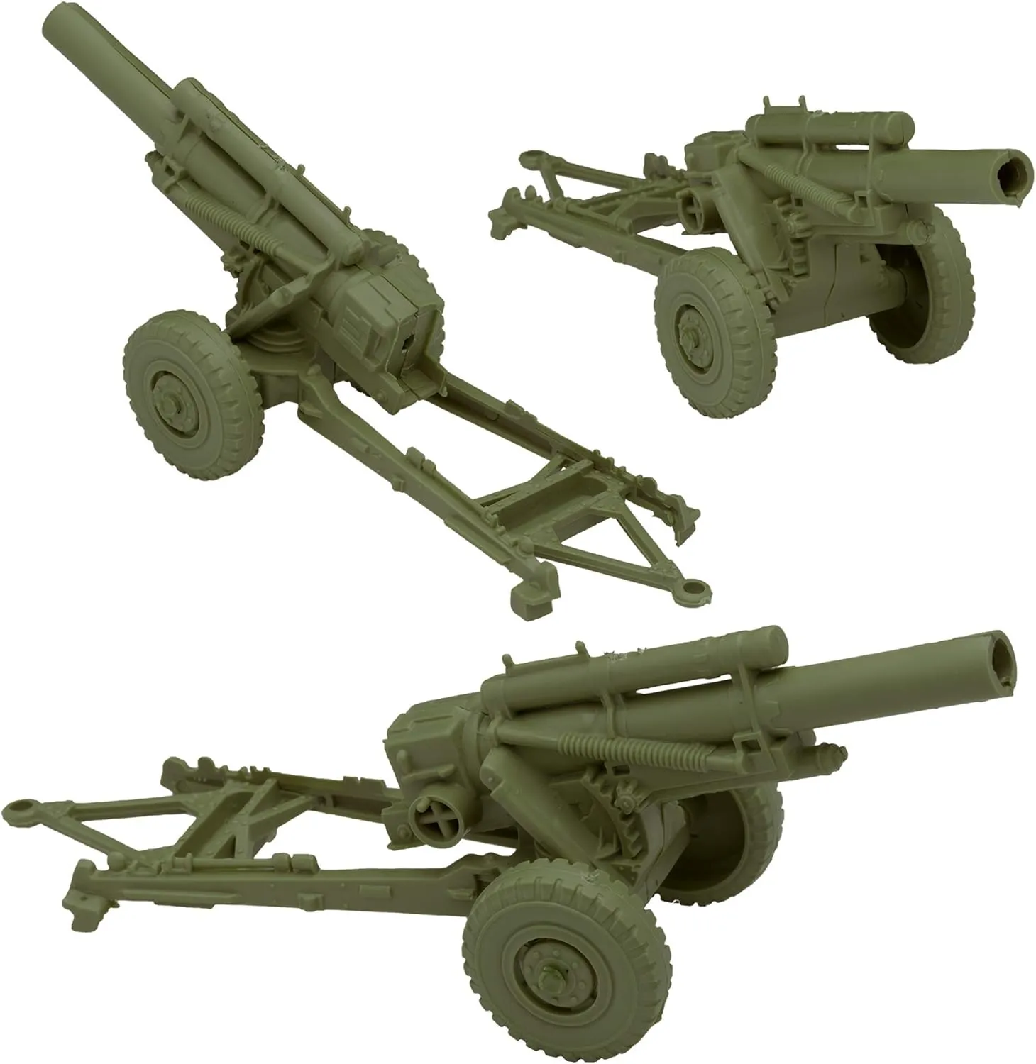 BMC Classic Marx US Howitzers - OD Green 3pc Plastic Army Men Field Artillery