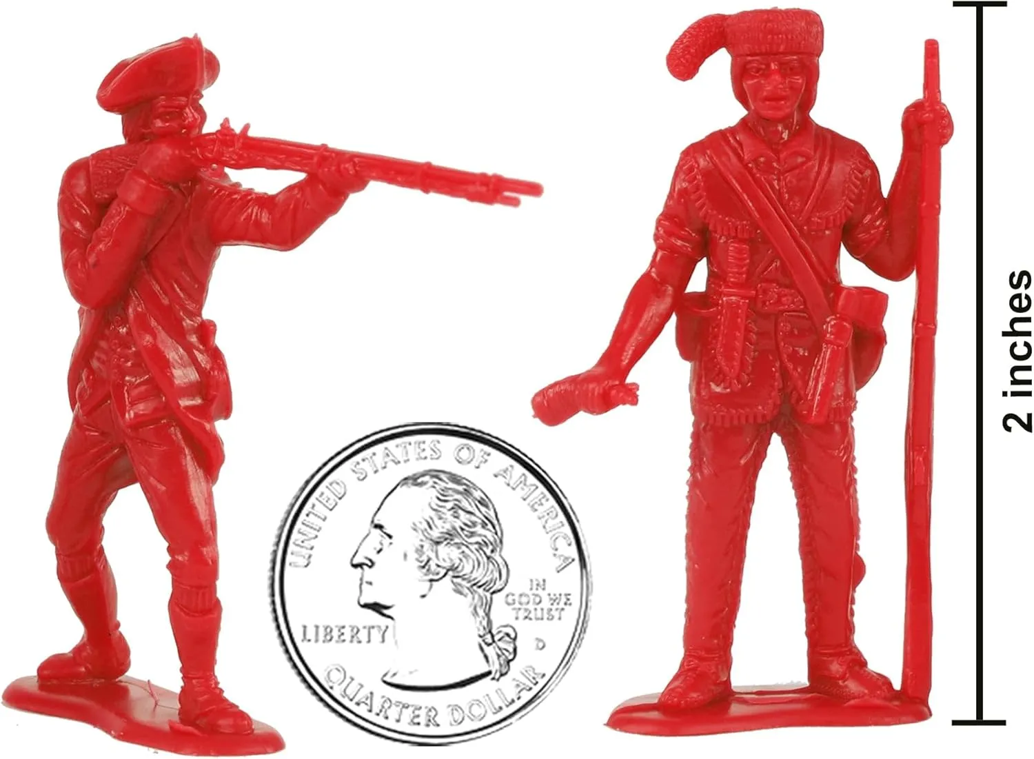 BMC Classic MPC Revolutionary War British Soldiers - Plastic Army Men Figures